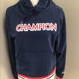 NWT Champion hooded navy sweatshirt, medium